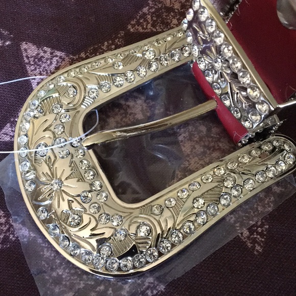 Rhinestone and crosses belt beautiful new with tag - Picture 7 of 9